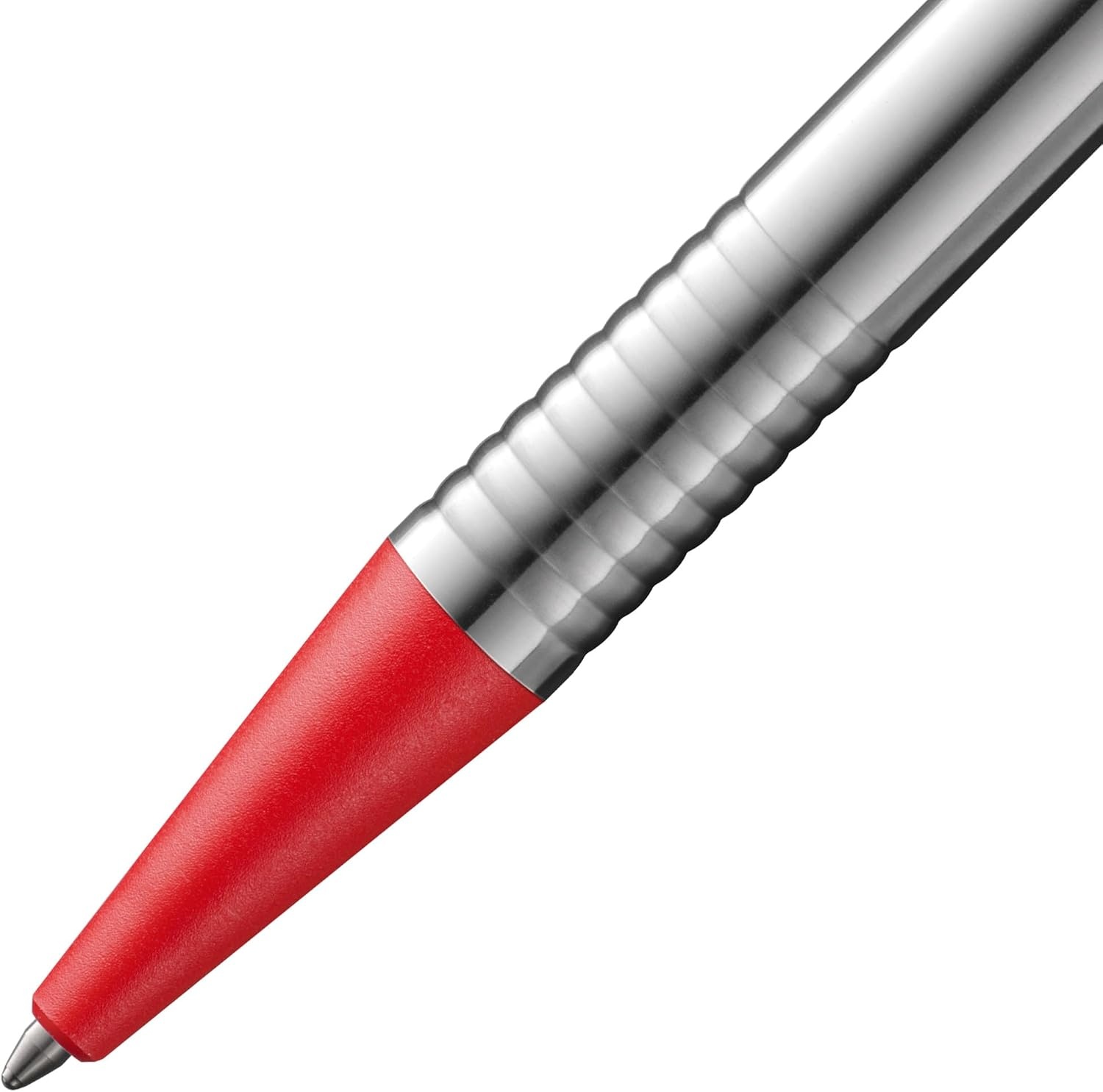 image:imageLamy logo matt green Ballpoint Pen in an elegant amp robust stainless steel case line width M including large capacity refill M 16 in greenmatt red