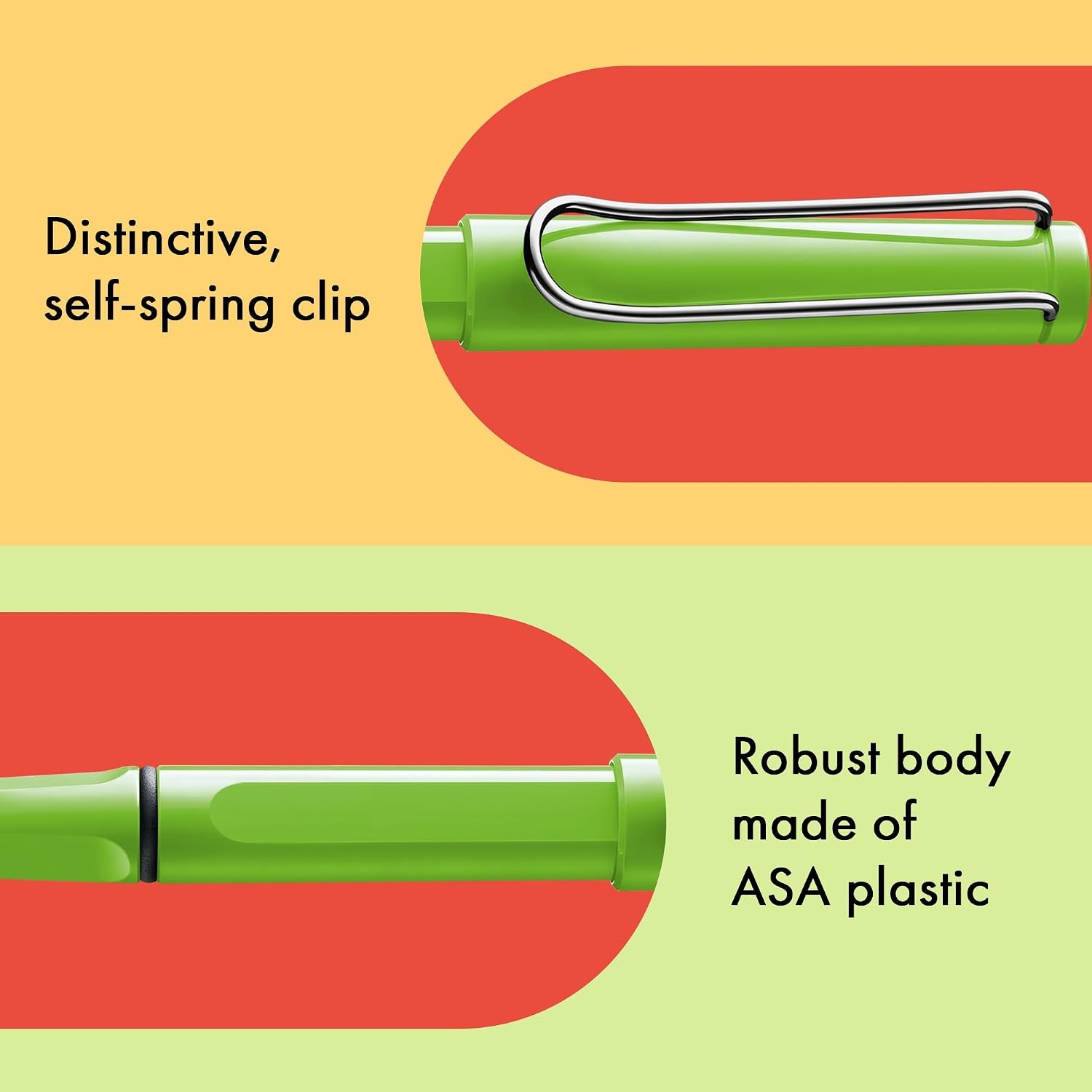 image:imageLamy safari yellow Rollerball Pen with ergonomic grip amp line width M for pleasant long writing made of robust ASA plastic including rollerball refill M 63 in bluegreen