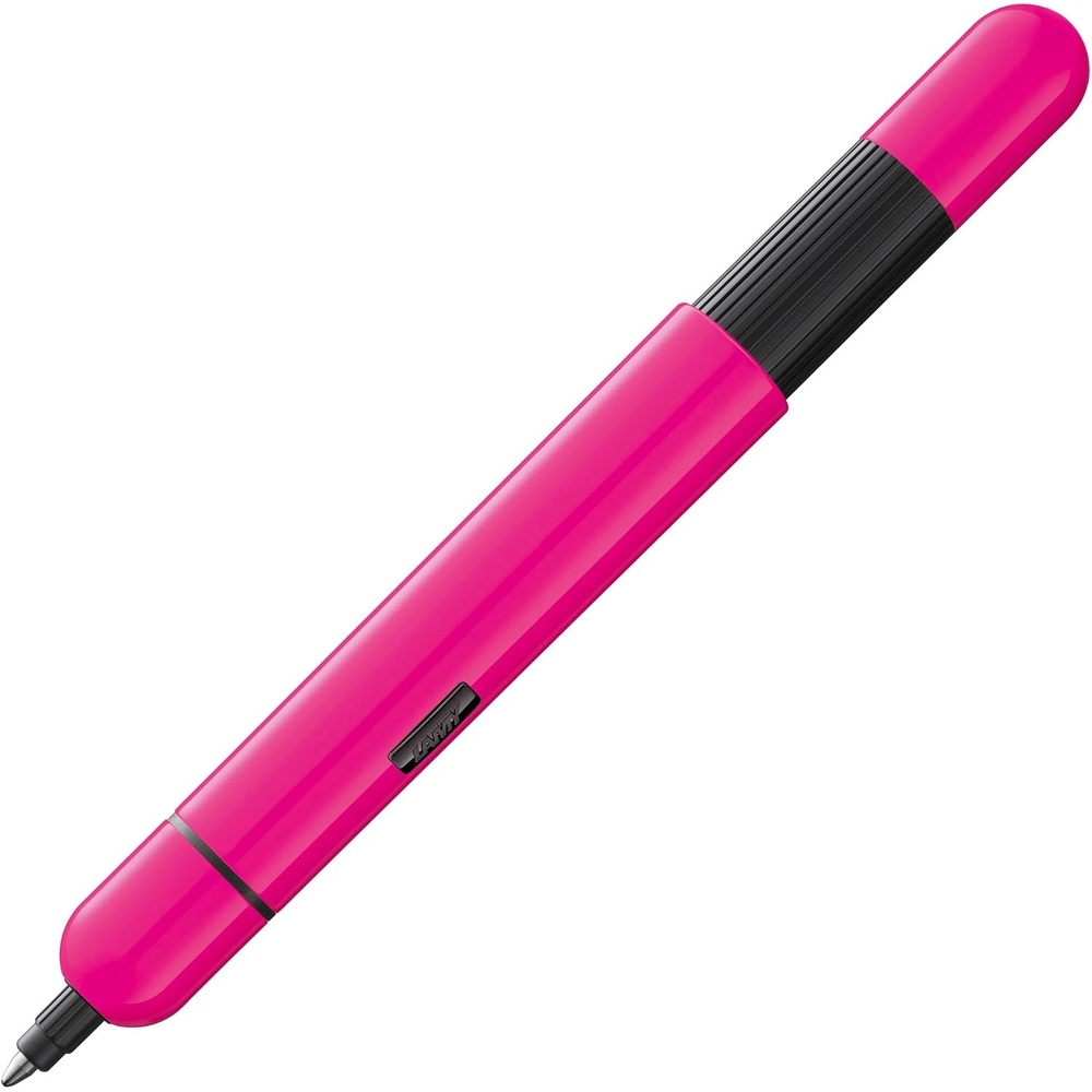 image:imageLAMY Pico 288 Small Pocket Ballpoint Pen Metal in Lacquer Finish in Laser Orange with Push Mechanism Includes Compact Refill Lamy M 22 Line Width M in Black Pack of 1Neon Pink
