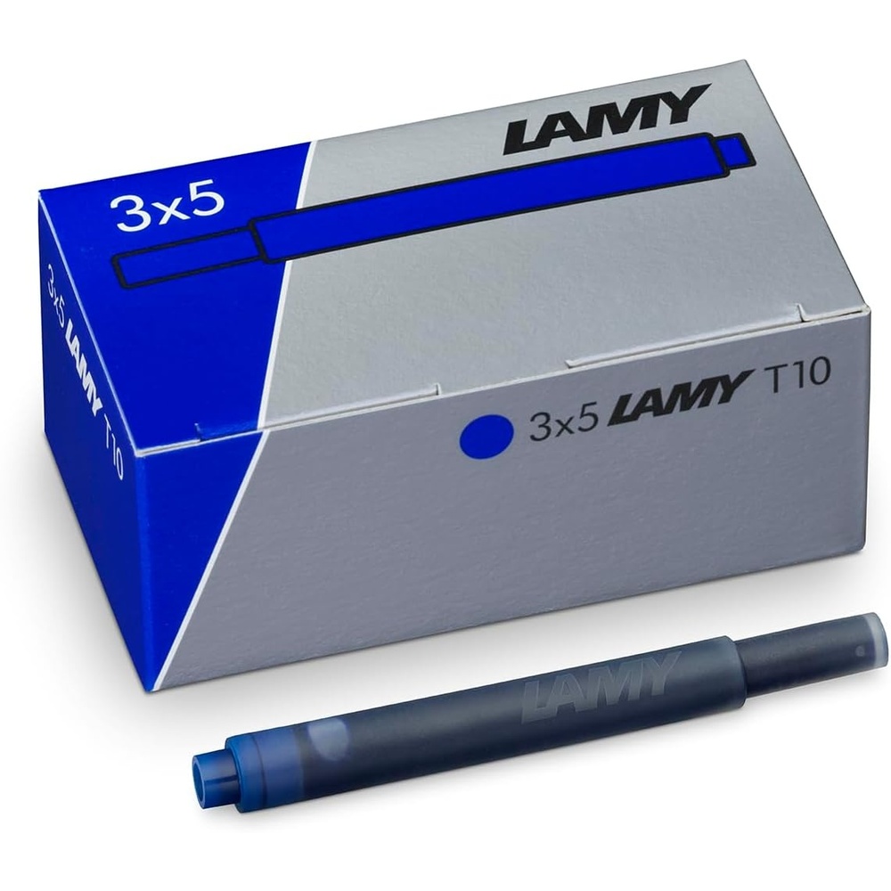 image:imageLAMY T10 Ink cartridges with Large Ink Capacity Suitable for All Lamy Fountain Pen Models Contents 125 ml per Cartridge 5 Pieces per Pack Ink Color Turquoiseblue
