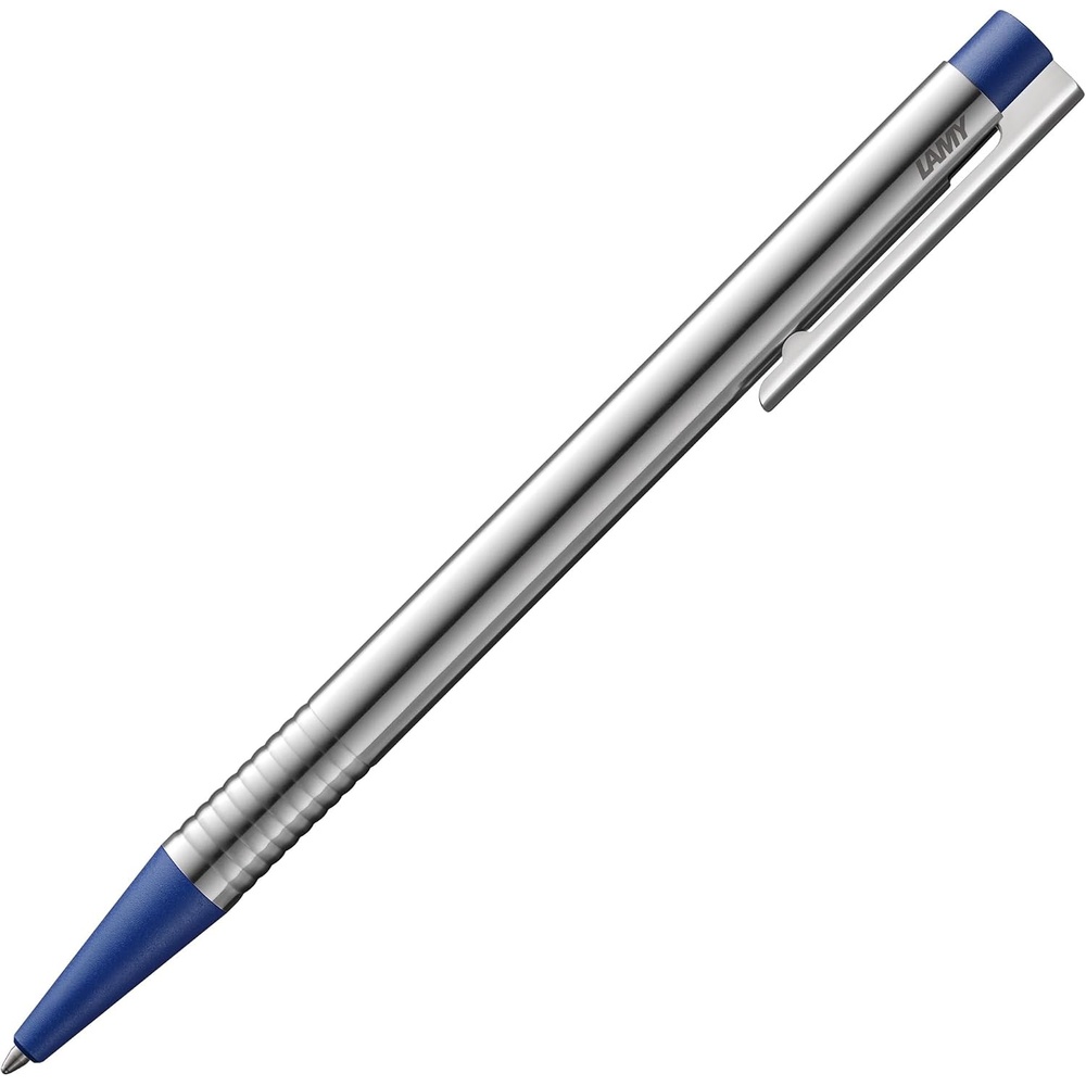 image:imageLamy logo matt green Ballpoint Pen in an elegant amp robust stainless steel case line width M including large capacity refill M 16 in greenmatt blue