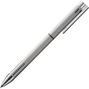 image:imageLAMY L606 Ballpoint Pen Twin Pen Logo Hairline Matt Stainless Steel Genuine Imported ProductLogo Stainless Steel Hairline  Matte Stainless Steel