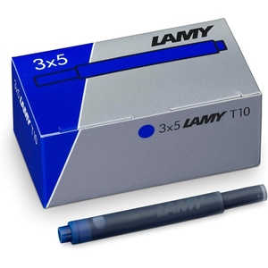 image:imageLAMY T10 Ink cartridges with Large Ink Capacity  Suitable for All Lamy Fountain Pen Models  Contents 125 ml per Cartridge  5 Pieces per Pack  Ink Color Turquoiseblue