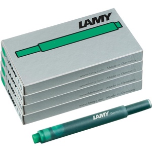 image:imageLAMY T10 Ink cartridges with Large Ink Capacity  Suitable for All Lamy Fountain Pen Models  Contents 125 ml per Cartridge  5 Pieces per Pack  Ink Color Turquoisegreen