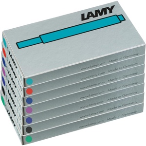 image:imageLAMY T10 Ink cartridges with Large Ink Capacity  Suitable for All Lamy Fountain Pen Models  Contents 125 ml per Cartridge  5 Pieces per Pack  Ink Color Turquoisemulticolor