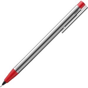 image:imageLAMY logo brushed  timeless Mechanical Pencil with high functionality amp case made of robust stainless steel  including LAMY M 40 fineline refill 07 mmmatt red