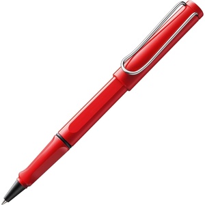 image:imageLamy safari yellow  Rollerball Pen with ergonomic grip amp line width M  for pleasant long writing  made of robust ASA plastic  including rollerball refill M 63 in bluered