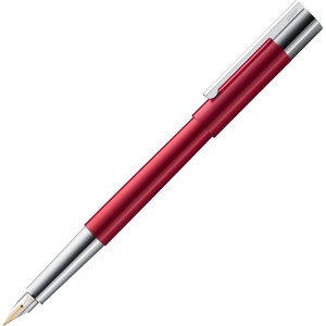 image:imageLamy scala pianored  puristic Fountain Pen in robust allmetal body amp lacquer finish  14 ct bicolor gold nib in line width M  incl T 10 blue cartridge  RightHanded