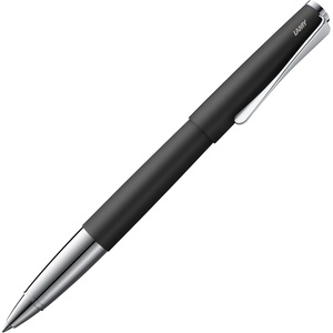 image:imageLamy studio brushed  rollerball pen in elegant metal barrel  with propellershaped clip amp in line width M M 63 rollerball refill in blackblack