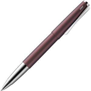 image:imageLamy studio brushed  rollerball pen in elegant metal barrel  with propellershaped clip amp in line width M M 63 rollerball refill in blackorion matt
