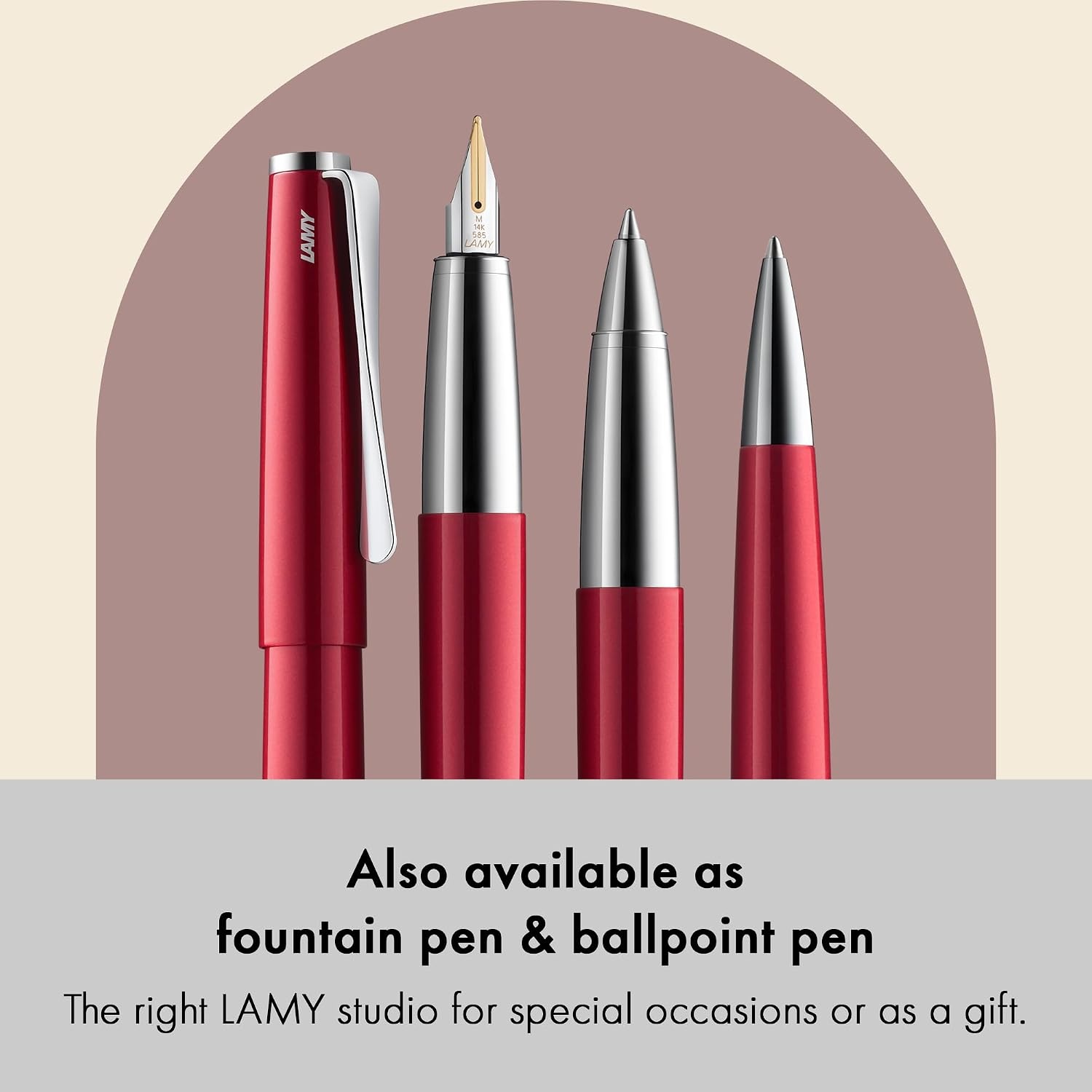 image:imageLamy studio Palladium rollerball pen in elegant metal barrel with propellershaped clip amp in line width M M 63 rollerball refill in blackpianored