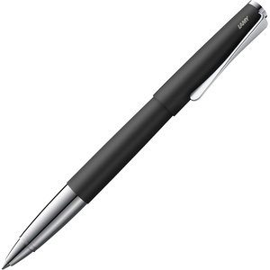 image:imageLamy studio Palladium  rollerball pen in elegant metal barrel  with propellershaped clip amp in line width M M 63 rollerball refill in blackblack