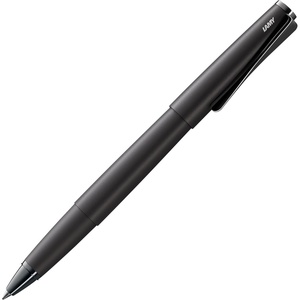 image:imageLamy studio Palladium  rollerball pen in elegant metal barrel  with propellershaped clip amp in line width M M 63 rollerball refill in blacklxallblack